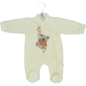 Resim Flexi Peluş Patikli Bebek Tulumu 215196 Krem 