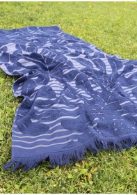 Resim %100 Pamuk Jakarlı Desenli 90x160 Cm Plaj Havlusu Baveno 