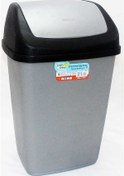 Resim Polytime Magnum Klink Sallanır Kapak Ofis Banyo Mutfak Bahçe Çöp Kutusu Kovası / 20 Litre / Gri / 47x30x23 Cm 