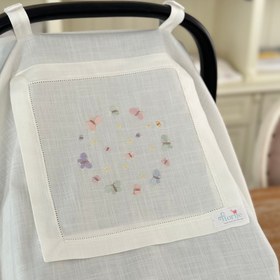 Resim Butterfly Keten Puset Örtüsü 