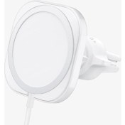 Resim Spigen MagFit Air Vent Araç içi Telefon Tutucu iPhone için MagSafe özellikli Şarj Aleti (MagSafe Dahil Değildir) White - ACP03163 