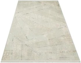 Resim Princeton Modern Krem Modern Geometrik Etnik Desenli Boho Makinada Yıkanabilir Hafif Hav Toz Vermez Leke Tutmaz Kaymaz Taban Dijital Makine Baskı Halı Oturma Odası Salon Yolluk Koridor Mutfak Halısı 