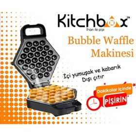 Resim Kitchbox Endüstriyel Bubble Waffle Ev Tipi Makinesi 