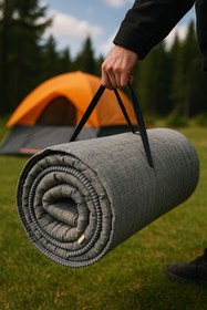 Resim nesia Taşınabilir Katlanabilir Yatak, Kamp Yatağı, Anne Yanı, Misafir Yatağı, Kamp Matı | 8 Cm Kalınlık 