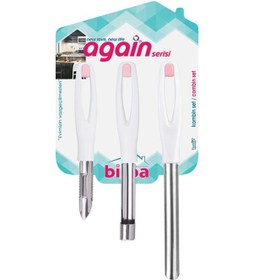Resim Again Elma Soyacağı & Sebze Soyacağı & Kabak Oyacağı Seti Beyaz 