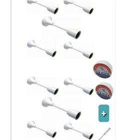 Resim 10 Adet Duy Takımı Porselen Duy E 27 + 1 Adet Kontrol Kalemi + 2 Adet Beyaz Bant 