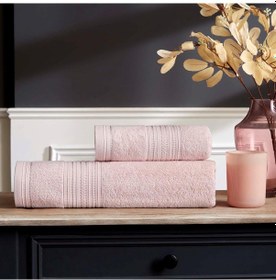 Resim Bamboo Rail Düz%60 Pamuk%40 Bambu Banyo Havlusu, Pembe, 50x90 Cm S Diğer 