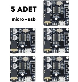 Resim MP3 (5 adet) VHM-314 Micro USB Bluetooth Kablosuz Ses Modül Amfi Müzik Çalma Kartı DC 5V Lityum Pil 