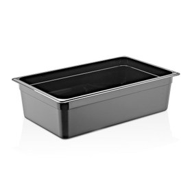 Resim GastroPlast GN 1/1-150 mm Polikarbon Gastronorm Küvet, Siyah 