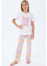 Resim Rolypoly Kız Çocuk Beyaz Pijama Takım Rp3782-c-v1 Beyaz 