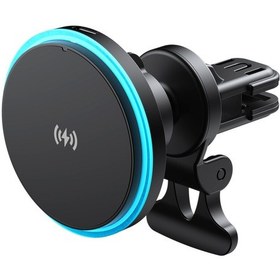 Resim Mag Wireless 15W Kablosuz Hızlı Şarj Magsafe Uyumlu Mıknatıslı Araç Içi Telefon Tutucu Ve Şarjı 
