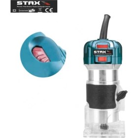 Resim Staxx Power Staxx Pro 1600W Devir Ayarlı Formika Traşlama Freze Makinesi 6mm Pens Alüminyum Alaşım 