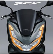 Resim Motiker Honda PCX Ön Far Kaşı Tasarımı Şeffaf Sticker Turuncu 
