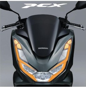 Resim Motiker Honda PCX Ön Far Kaşı Tasarımı Şeffaf Sticker Turuncu 