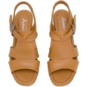 Resim Elit Koc22-02 Kadın Hakiki Deri Topuklu Sandalet Taba Taba 