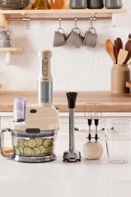 Resim Karaca Mastermaid Prosteel 2000W Mutfak Robotu Soft Cream 