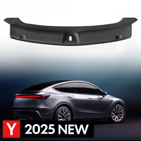 Resim 2025 Tesla Juniper Model Y için Bagaj Koruma Şeridi Çarpışma Karşıtı Çizik Önleyici Kuyruk Kapak Süsü Arka Tampon Eşiği 