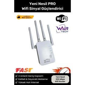 Resim Yeni Nesil Pro Sinyal Genişletici 300 Mbps Dual Band Wifi Access Point Mini Router 