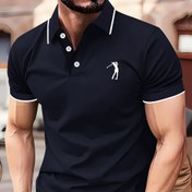 Resim TF1212-6131, Golf Desenli Erkek Gömlek, Yaka Üstü, Yazlık Kısa Kollu Tişört, Doğum Günü Hediyesi, Katmanlı Günlük Giyim, Dış Mekan Spor Kıyafeti, Moda Rahat Kesimi, Nefes Alabilir, Tenis ve Golf İş Eğlence Etkinlikleri İçin Uygun 