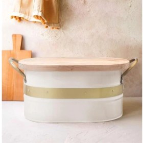 Resim Rossev Galvin Ekmek Saklama Kabı Beyaz 