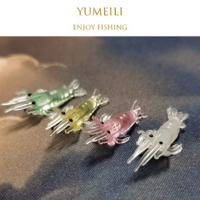 Resim 40 adet YUMEILI Silikon Mini Karides Yumuşak Yemlerle saç tokası, Poşet Paketlenmiş, Kurşunsuz, Tatlı Su, Tuzlu Su ve Derin Su Balıkçılığı için 