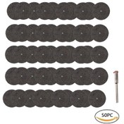 Resim Moveevo 60 Adet Çift Ağ Resin Kesici Disk, 8 Adet Mandrel Ve Tornavida İle Metal Ve İnce Demir Kesim Seti - Elektrikli Taşlama Aksesuarı 