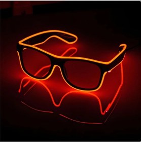 Resim Elmpaly Kırmızı 3 Modlu Led Işıklı Gözlük Parti Dj Edm Cadılar Bayramı Noel 12+ 