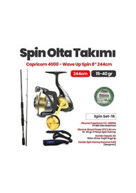 Resim Okuma Capricorn Cc-4000a Olta Makinesi - Okuma Wave Power 8 0 2.44 Cm 15-40 Gr Spin Kamışıspin Set -16 