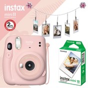 Resim Fujifilm Instax Mini 11 Pembe Fotoğraf Makinesi Ve Çiçek Kıskaçlı Seti 