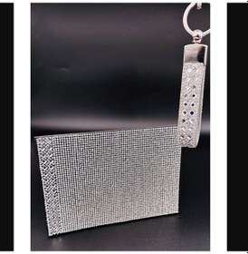 Resim Gümüş Baget Taşlı Ruhsat Ve Anahtarlık Kristal Taş 