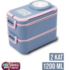 Resim AyrStore 1200 ml Iki Kat Dört Bölme Paslanmaz Çelik Lunch Box Yeni Nesil Sefer Tası-Sos Kaseli 