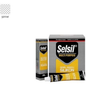 Resim Selsil Genel Amaçlı Tüp Silikon 50 Ml Şeffaf (170121225) Şeffaf 