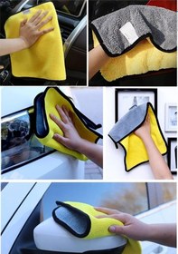 Resim 1 Adet Kuru Temizleme Mikrofiber Havlu Araba Yıkama Araçları 