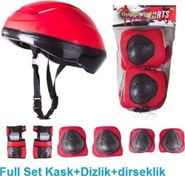 Resim Toprockstore Çocuk Kask Dizlik Dirseklik Koruyucu Set 7 Parça 