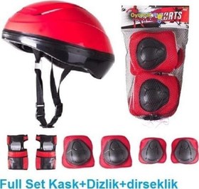 Resim Toprockstore Çocuk Kask Dizlik Dirseklik Koruyucu Set 7 Parça 
