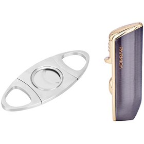 Resim Parmida Gunmetal Üç Torch Çakmak Ve Metal Kesici Set 