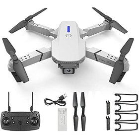 Resim Çeşithane E88 Pro 4K Drone – Çift Kameralı, LED Işıklı, Katlanabilir Mini RC Quadcopter, Uzaktan Kumandalı & Yeni Başlayanlar İçin Uygun 