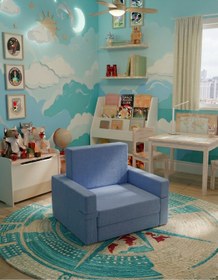 Resim LENSA HOME Çocuk Koltuğu Komple Sünger Katlanabilir Yataklı - Çocuk Minderi 0-4 Yaş 