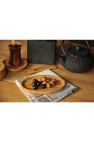 Resim Es Dekor Bambu Billy Kahvaltılık & Çerezlik Küçük Boyut 18X11X1.7 cm Sofra Temel Öğe 1 Adet 