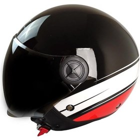 Resim Mts Pro Helmelts Fx-101 Açık Motosiklet Kaskı Siyah - Kırmızı 