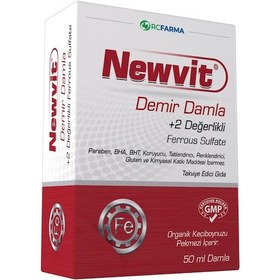Resim Newvit Demir Fe Damla Takviye Edici Gıda 50 ML 
