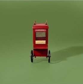 Resim Home Dekoratif Metal Popcorn Kumbara - Kırmızı - 24 Cm 