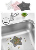 Resim incirop Yıldız Lavabo Süzgeci Kaymaz Vantuzlu Banyo Süzgeci 1 Adet 