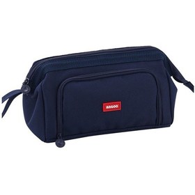 Resim Xindoker Outdoor Aktivite İçin Hafif Taşınabilir Çift Katlı Kumaş Kalem Kutusu - 286 Lacivert Gemi Şekilli Pencere Desenli Lacivert 