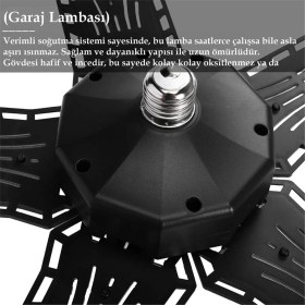 Resim Ledx Ayarlanabilir Açılı 4 Kanatlı 108 Smd Ledli Galaxy Projektör Işığı 50W 5500 Lumen E27 32cm Çap 