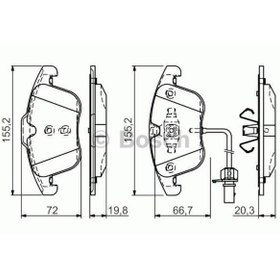 Resim BOSCH 986495129 Fren Balatası Ön A4 07- A5 07- 