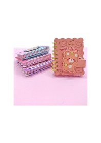 Resim Hello Bear Cırtlı Cep Boy Sevimli Ayıcık Mini Not Defteri 7x8 Cm - Kahverengi 