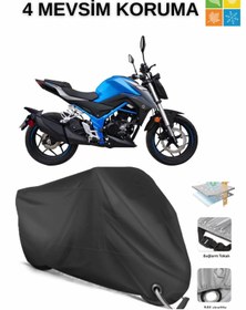 Resim AutoEN ARORA CK250 DAYANIKLI KİLİT UYUMLU SU GEÇİRMEZ MOTOSİKLET BRANDASI-SİYAH 