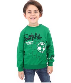 Resim Toontoy Kids Toontoy Erkek Çocuk Baskılı Sweatshirt Çimen Yeşili 