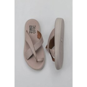 Resim Bueno Shoes Gri Deri Kadın Parmak Arası Terlik 01WY2308 01WY2308 